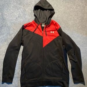 Under Armour Black Red Zip-Up Jacket